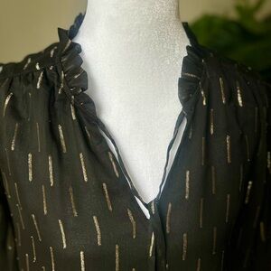 Elegant Black and Gold Women's Blouse